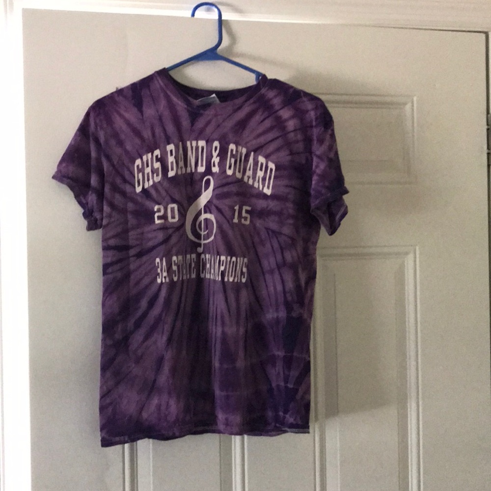 GHS Band purple tie dye shirt